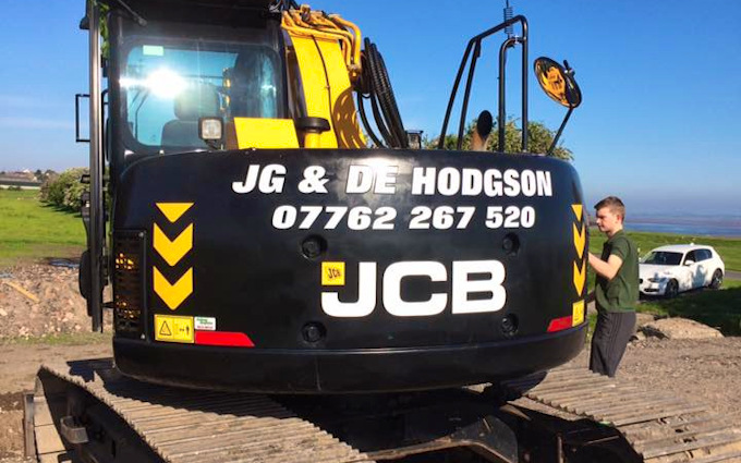 Jg & de hodgson  with Excavator at Kirkbride