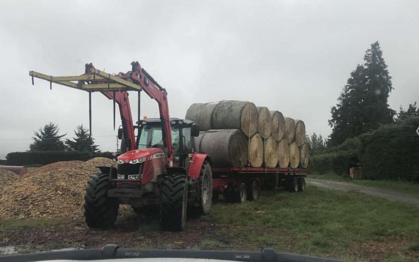 Mid canterbury baling ltd with Truck at Cavendish