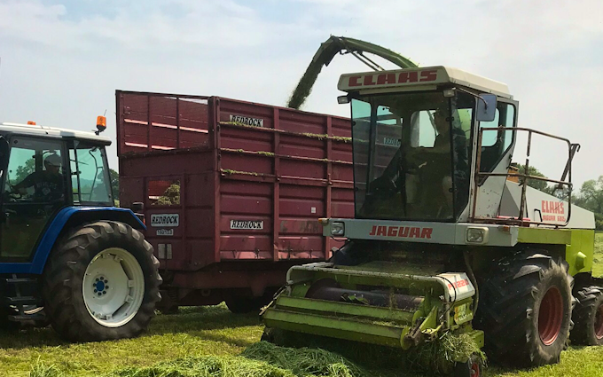 Ede’s contracting services  with Forage harvester at Stramshall