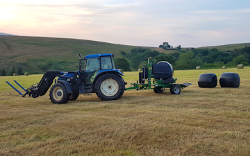 J mitchinson & son  with Baler wrapper combination at United Kingdom