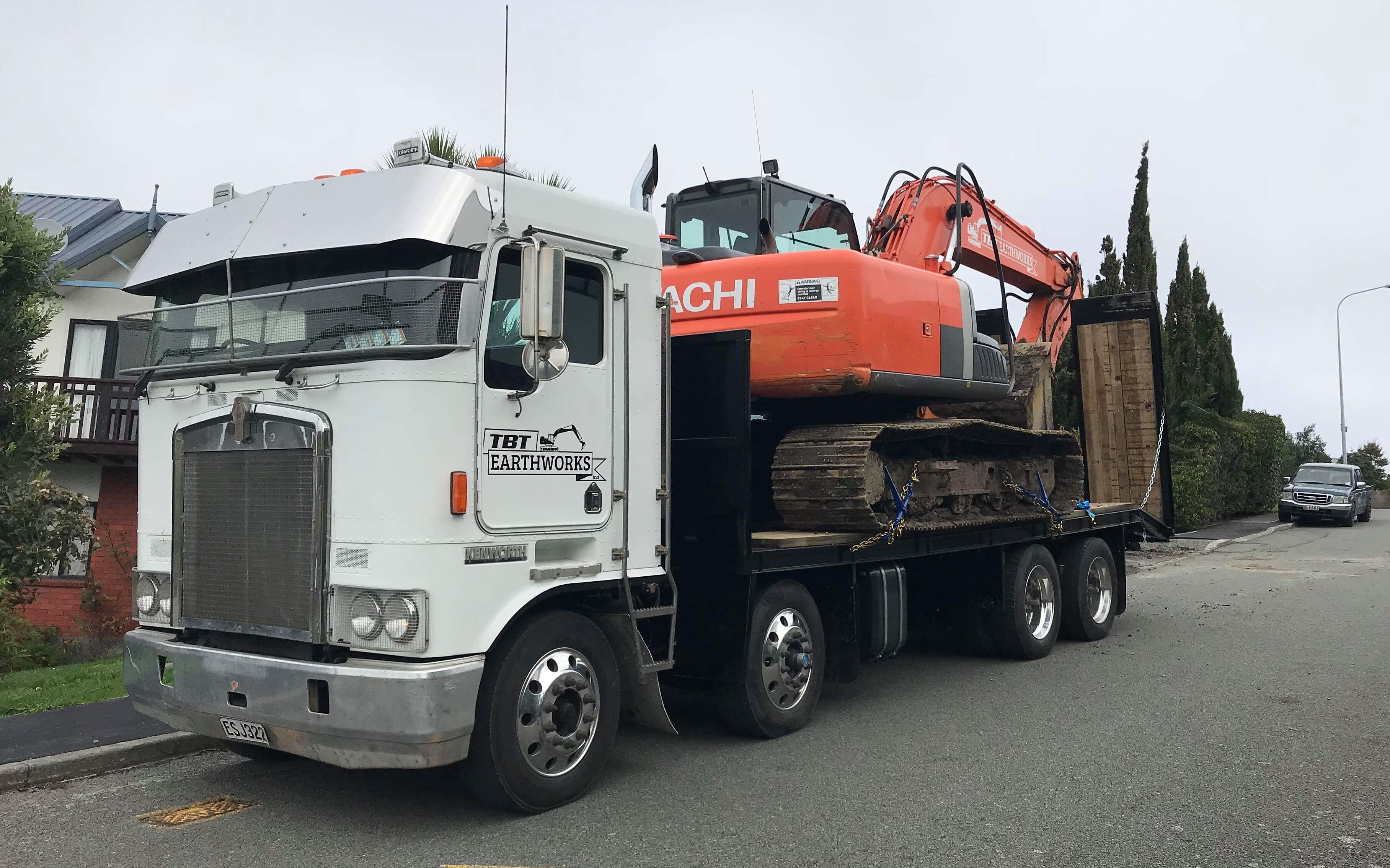 Tbt earthworks ltd  with Truck at Eyrewell Forest