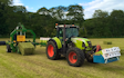 Tovey agri contracting  with Round baler at West Harptree