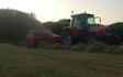 K.smith field services  with Small square baler at Finchampstead