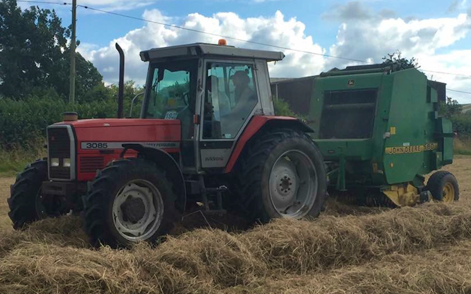 Jw agricultural services  with Round baler at Vincent Way