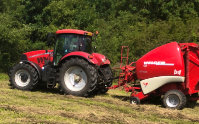 Uhs agriculture with Round baler at Swarland