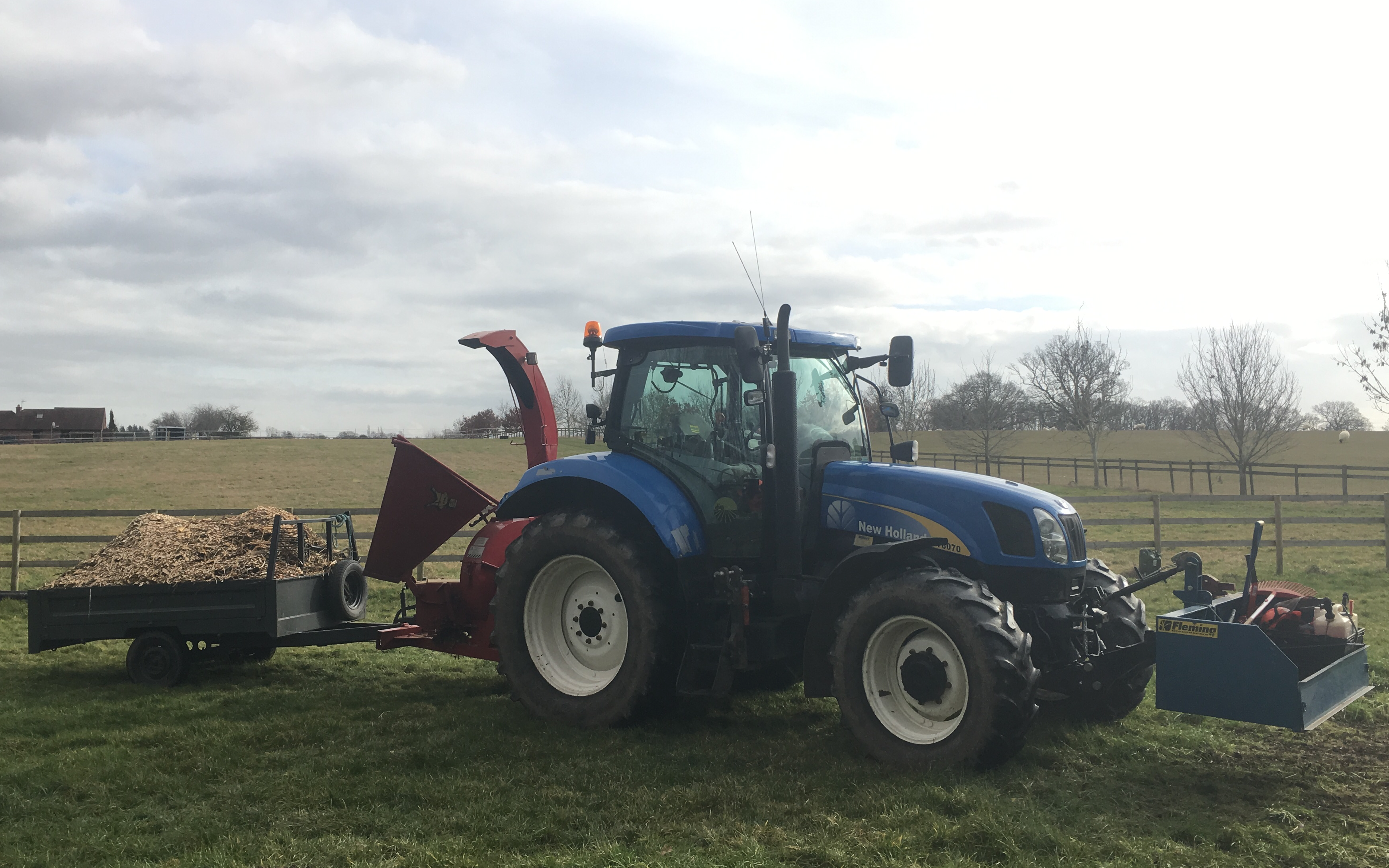 Matthew o’toole  with Wood chipper at Wichenford