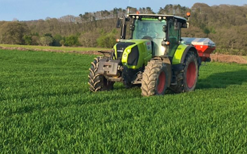 Gdp agricultural contracting with Fertiliser application at Presteigne
