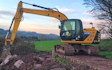 K m bray agri & plant contractor  with Excavator at Talgarth