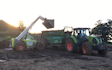 Tovey agri contracting  with Manure/waste spreader at West Harptree