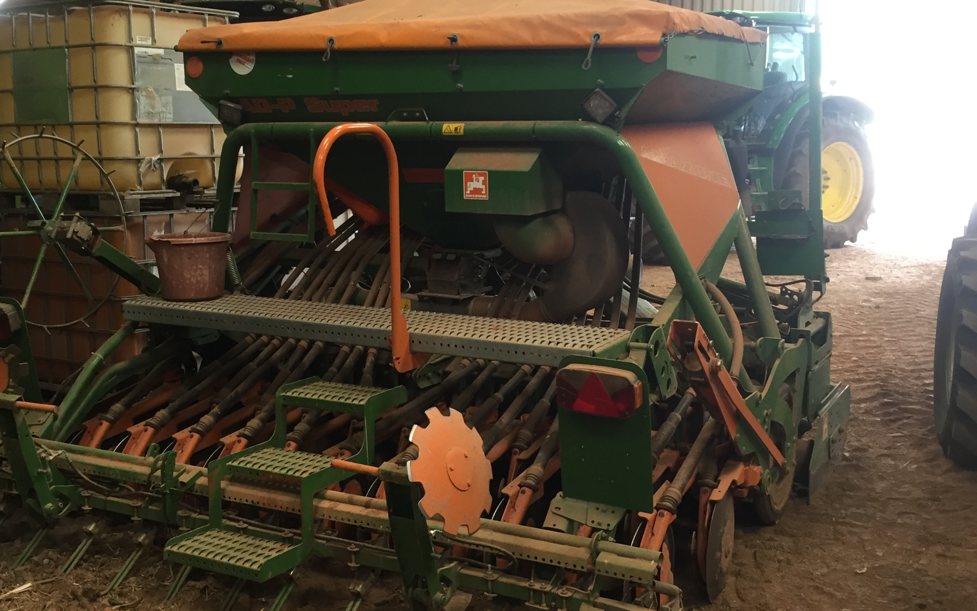 S j fletcher agricultural  services  with Drill at Leominster