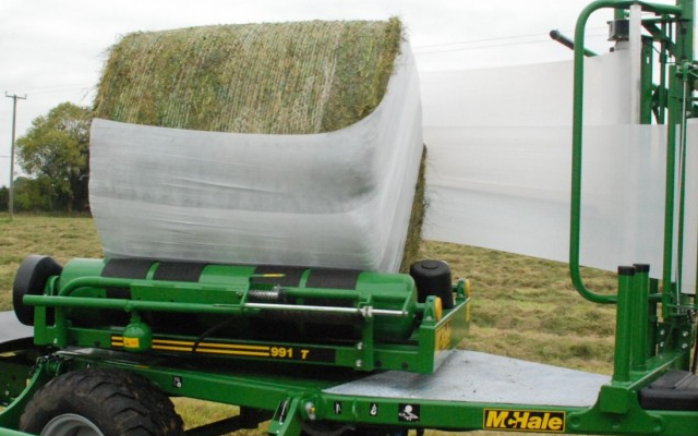 Jediro silage wrap with Baler wrapper combination at Auckland