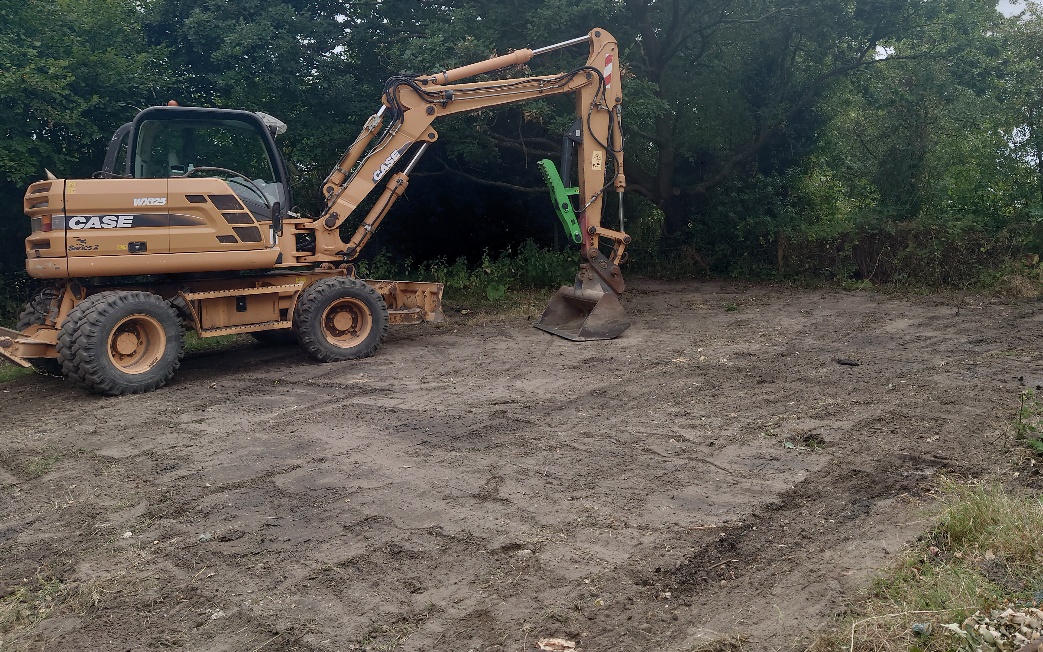 K.smith field services  with Excavator at Finchampstead