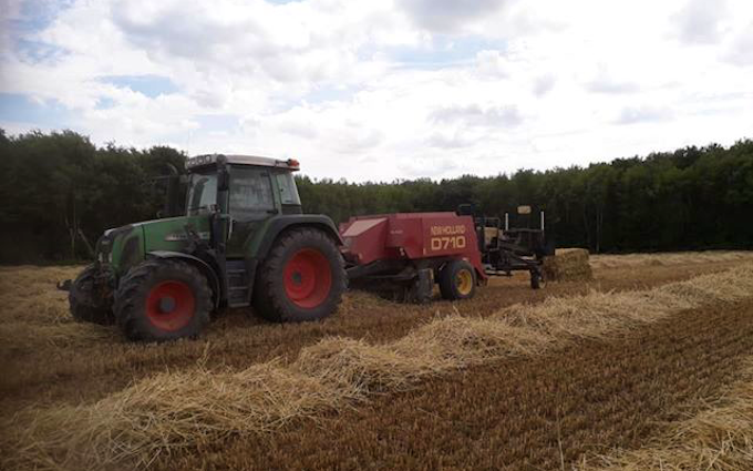 M and r hay and straw  with Large square baler at Sollers Hope