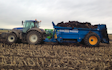 Harp contracting  with Manure/waste spreader at Mavis Enderby