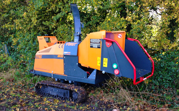 Ridleaves limited with Wood chipper at Berwick Saint James
