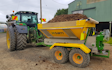 Cathcart contracting ltd  with Manure/waste spreader at Waikokowai