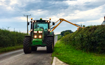 Toby wicks services with Hedge cutter at United Kingdom