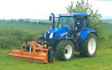 Robert duffin hedge laying fencing groundwork  with Mower at Saxby