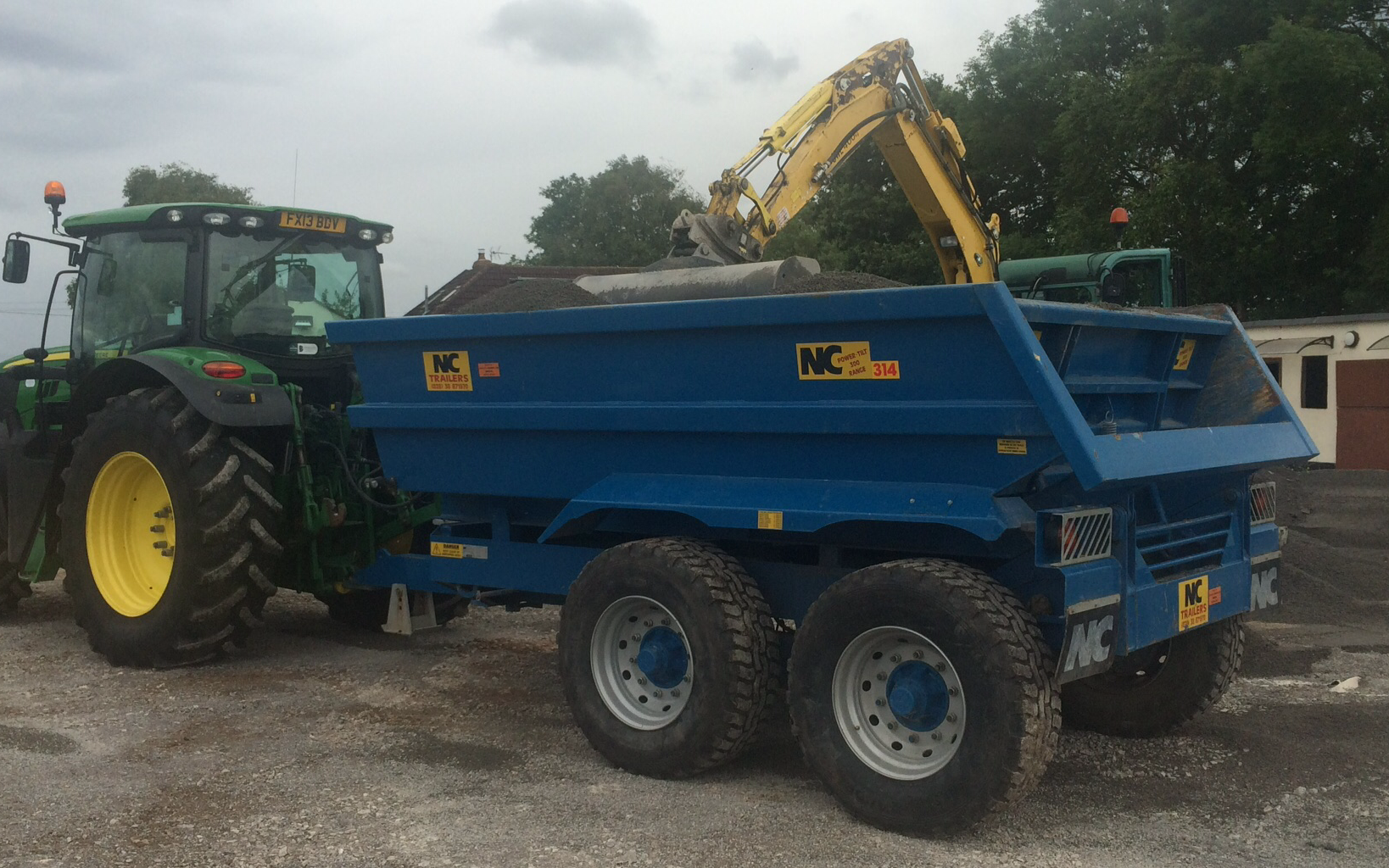 A c harris contracting  with Tipping trailer at Yeo Bank Lane