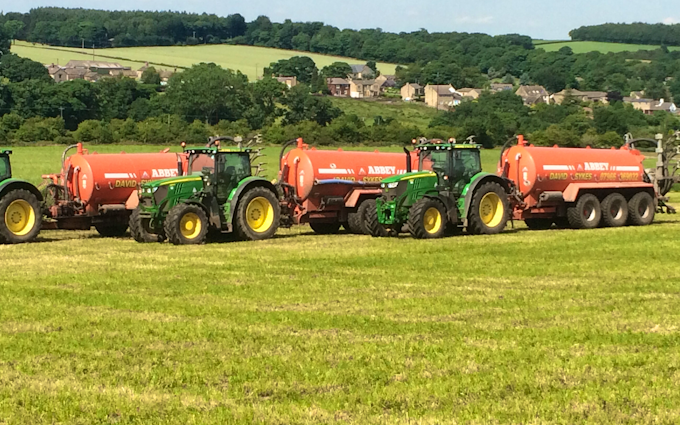 David sykes ltd with Slurry spreader/injector at Greenfield