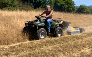 Kirby contracting  with Verge/flail Mower at Starcross