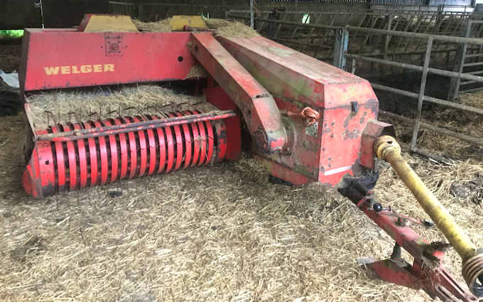 Pattacott farm agricultural contracting with Small square baler at Maxworthy