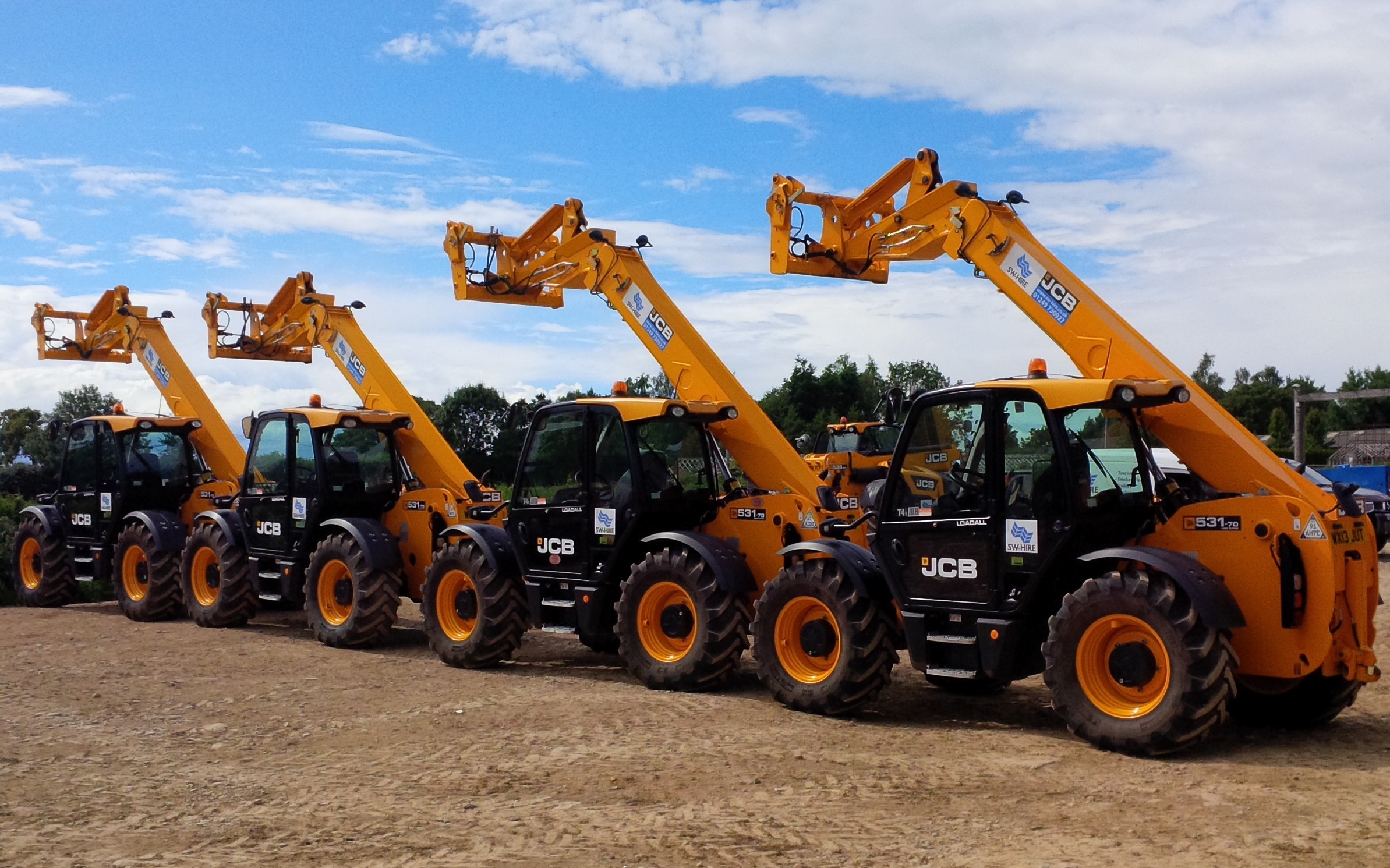 Sw machinery hire ltd with Telehandler at Lacock, Chippenham