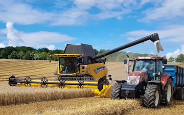 John liddiard farms ltd with Combine harvester at Hungerford