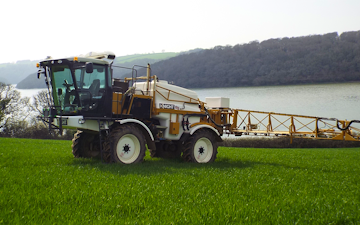 Crop spraying cornwall with Self-propelled sprayer at Saint Michael Penkivel
