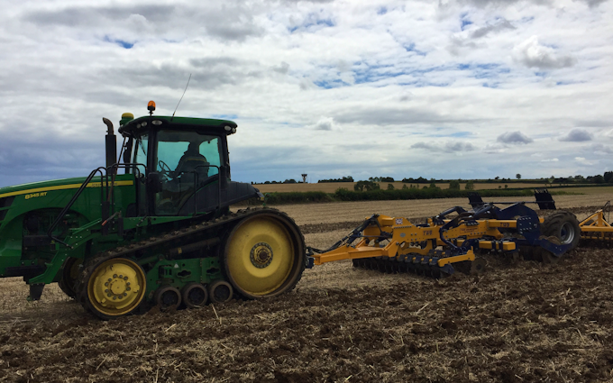 Haydn wesley & son ltd with Stubble cultivator at Millthorpe Drove