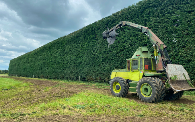 Agpower shelter trimming  with Hedge cutter/mulcher at Waipukurau