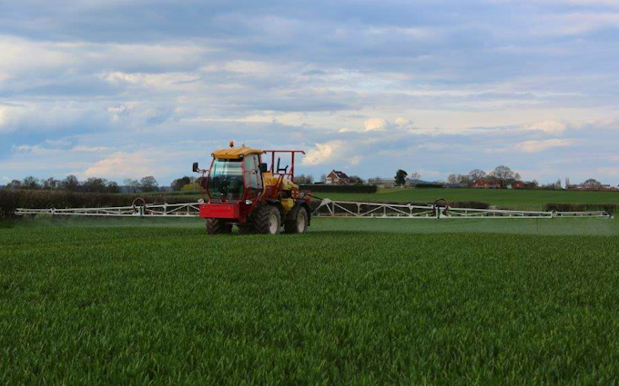S j fletcher agricultural  services  with Self-propelled sprayer at Leominster