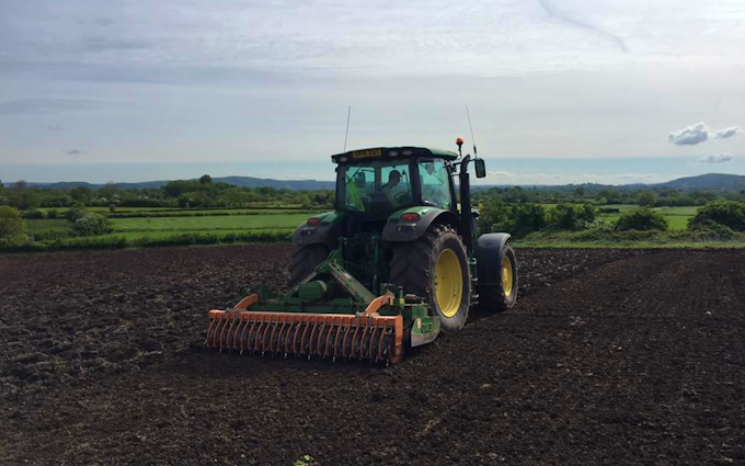 Tom bardwell contracting  with Power harrow at Weston-super-Mare