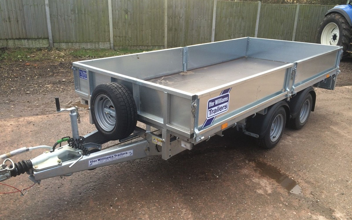 T howells agricultural services  with Flat trailer at United Kingdom