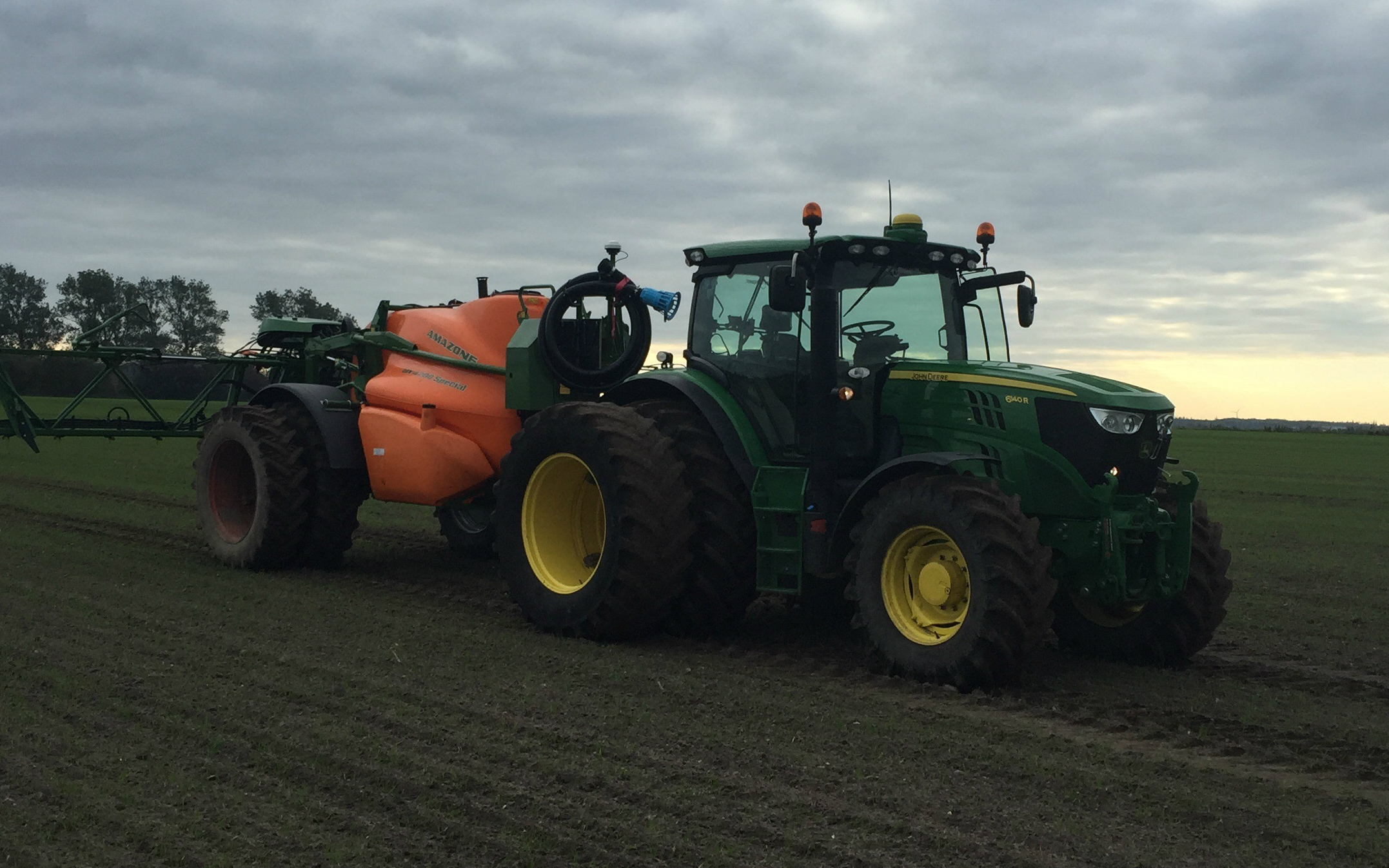 Kolstrupgaard med Trailersprøjte ved Bredebro