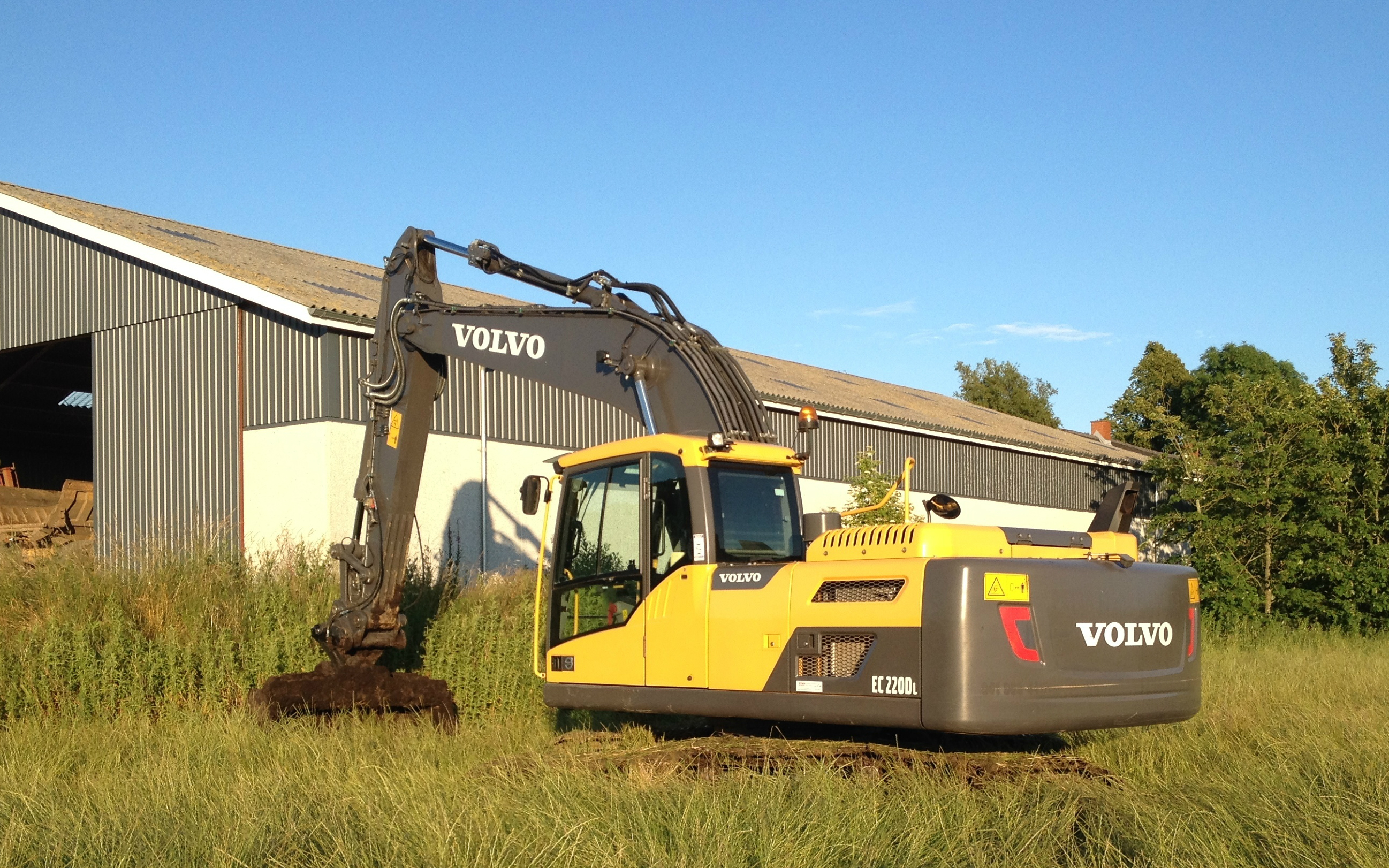 Christiansfeld entreprenør med Gravemaskine ved Christiansfeld