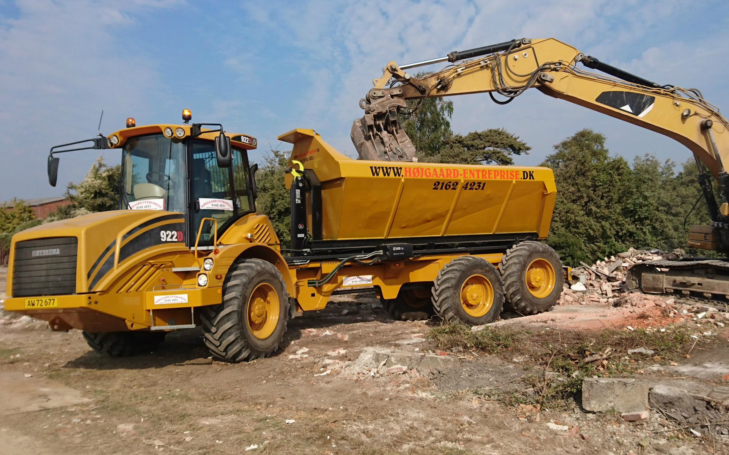Højgaard entreprise v/ enno højgaard med Kroghejsevogn ved Nysted