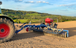 A j robinson direct drilling & grassland subsoiling with Rolls/presses at Llanddewi Velfrey