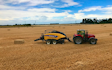 Searle contracting ltd  with Large square baler at Hororata
