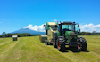 Doin it ltd contracting with Round baler at Manaia