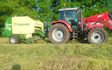 K.smith field services  with Round baler at Finchampstead