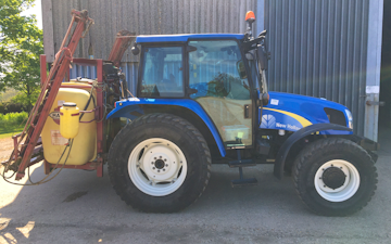 Bradley goss paddock & agri services with Tractor-mounted sprayer at West Wickham