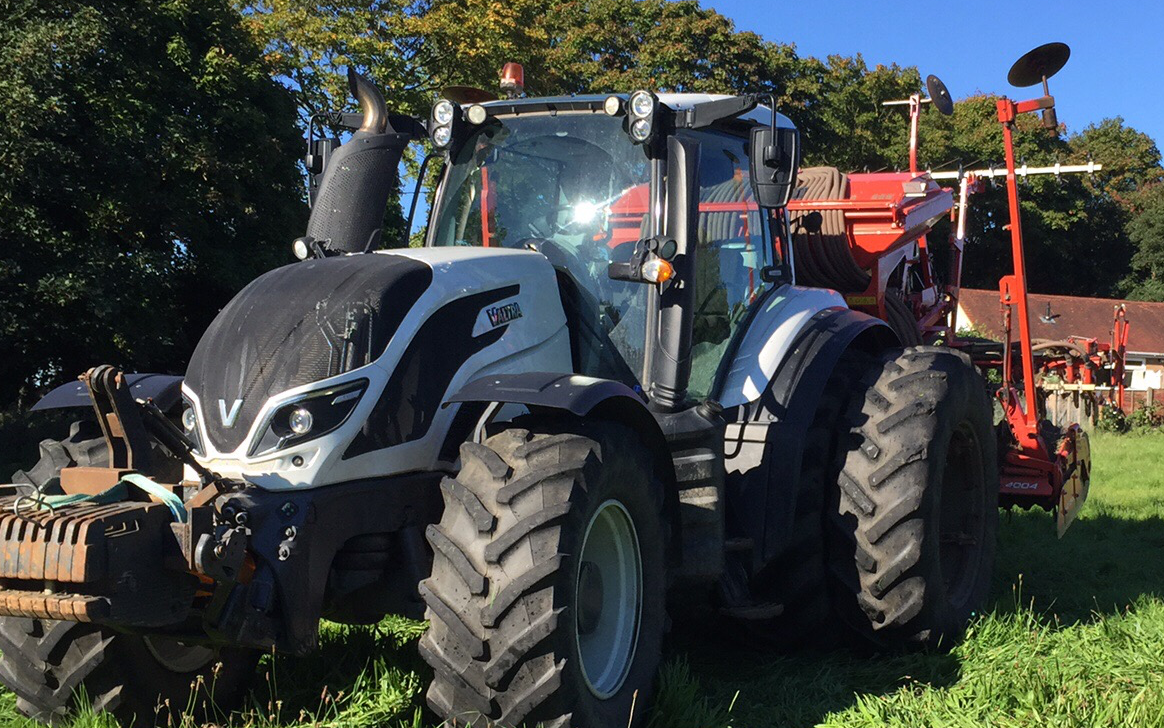 A jones agricultural services  with Drill at United Kingdom