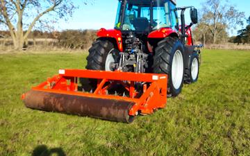 Specfarm solutions ltd with Meadow aerator at Crowle