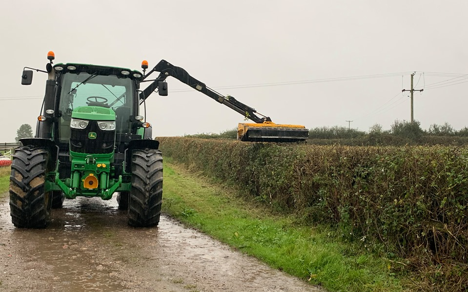 Dan ablewhite  with Hedge cutter at Stragglethorpe Road