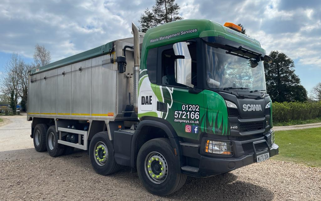 Dampneys ltd with Truck at Parley Green Lane