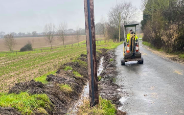 Edp developments  with Ditch cleaner at Rayne