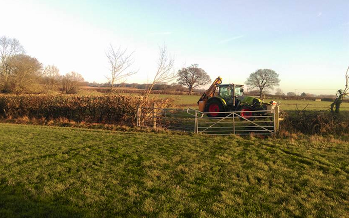Jrh contracting with Hedge cutter at United Kingdom