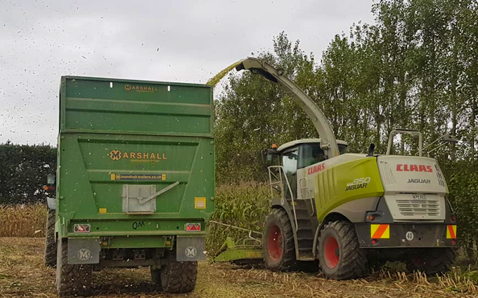 Chapman agriculture ltd  with Silage trailer at Cust