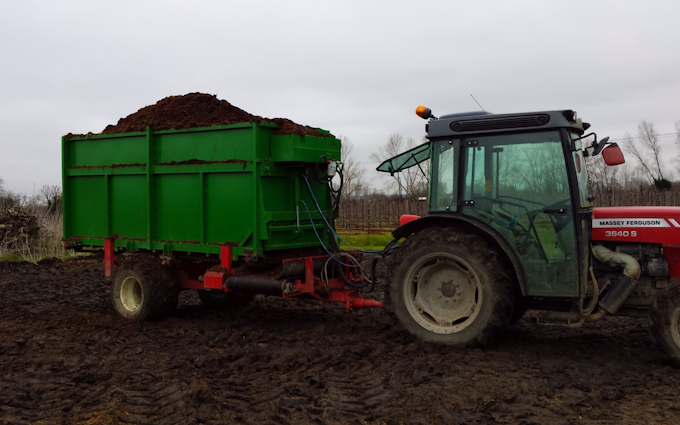 Charles moon contracting  with Lime spreader at Greatstone